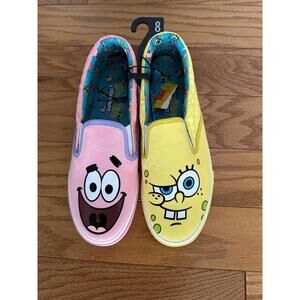 SpongeBob SquarePants Slip On Shoes Adult Size 8 NWT